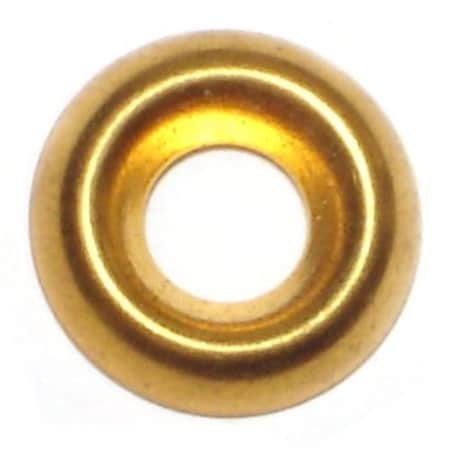 Midwest Fastener Countersunk Washer, Fits Bolt Size #8 , Brass 100 PK 04001